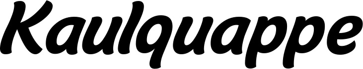 Vorschau des Bootsnamens "Kaulquappe" als Schriftzug für "Style Klassisch 14"