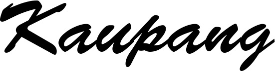 Vorschau des Bootsnamens "Kaupang" als Schriftzug für "Bootsbeschriftung Klassisch 03"