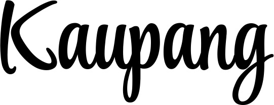 Vorschau des Bootsnamens "Kaupang" als Schriftzug für "Bootsbeschriftung Klassisch 101"
