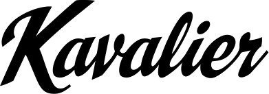 Vorschau des Bootsnamens "Kavalier" als Schriftzug für "Bootsbeschriftung Klassisch 29"