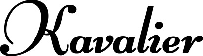 Vorschau des Bootsnamens "Kavalier" als Schriftzug für "Bootsbeschriftung Klassisch 76-A"