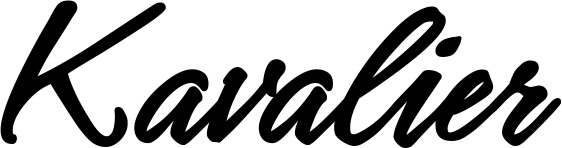 Vorschau des Bootsnamens "Kavalier" als Schriftzug für "Bootsbeschriftung Klassisch 71"