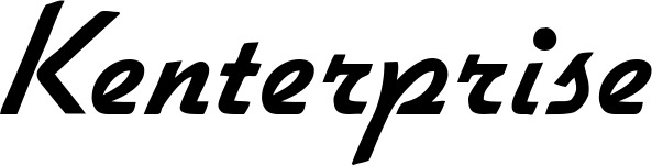 Vorschau des Bootsnamens "Kenterprise" als Schriftzug für "Bootsbeschriftung Klassisch 66"