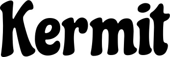 Vorschau des Bootsnamens "Kermit" als Schriftzug für "Style Klassisch 53"