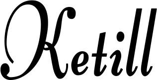 Vorschau des Bootsnamens "Ketill" als Schriftzug für "Bootsbeschriftung Klassisch 76"
