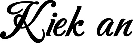 Vorschau des Bootsnamens "Kiek an" als Schriftzug für "Bootsbeschriftung Klassisch 50"