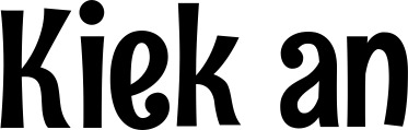 Vorschau des Bootsnamens "Kiek an" als Schriftzug für "Bootsbeschriftung Neu 68"