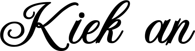 Vorschau des Bootsnamens "Kiek an" als Schriftzug für "Bootsbeschriftung Klassisch 70"