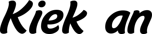 Vorschau des Bootsnamens "Kiek an" als Schriftzug für "Bootsbeschriftung Klassisch 14"