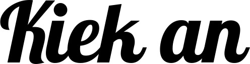 Vorschau des Bootsnamens "Kiek an" als Schriftzug für "Bootsbeschriftung Neu 60"