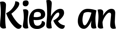 Vorschau des Bootsnamens "Kiek an" als Schriftzug für "Bootsbeschriftung Klassisch 94"