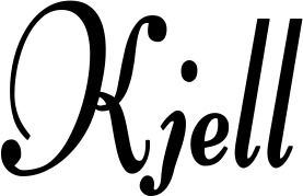 Vorschau des Bootsnamens "Kjell" als Schriftzug für "Bootsbeschriftung Klassisch 76"