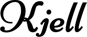 Vorschau des Bootsnamens "Kjell" als Schriftzug für "Bootsbeschriftung Klassisch 84"