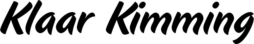 Vorschau des Bootsnamens "Klaar Kimming" als Schriftzug für "Bootsbeschriftung Klassisch 19"