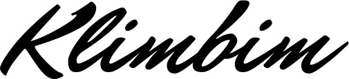 Vorschau des Bootsnamens "Klimbim" als Schriftzug für "Bootsbeschriftung Klassisch 82"