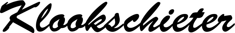 Vorschau des Bootsnamens "Klookschieter" als Schriftzug für "Bootsbeschriftung Klassisch 03"