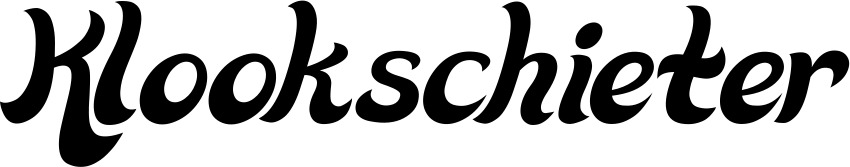Vorschau des Bootsnamens "Klookschieter" als Schriftzug für "Bootsbeschriftung Klassisch 33"