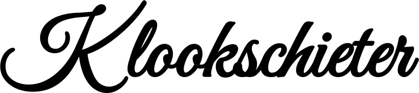 Vorschau des Bootsnamens "Klookschieter" als Schriftzug für "Bootsbeschriftung Klassisch 68"