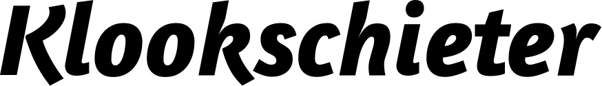 Vorschau des Bootsnamens "Klookschieter" als Schriftzug für "Bootsbeschriftung Kursiv 01"