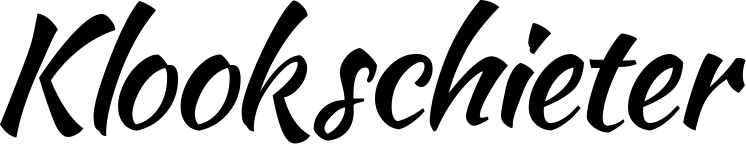 Vorschau des Bootsnamens "Klookschieter" als Schriftzug für "Bootsbeschriftung Klassisch 73"