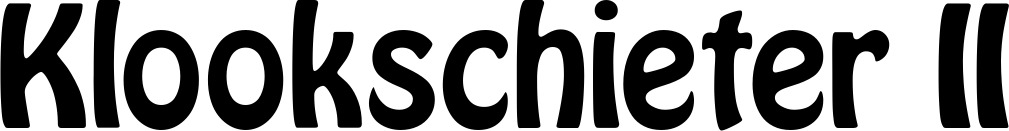 Vorschau des Bootsnamens "Klookschieter II" als Schriftzug für "Bootsbeschriftung Fett 01"