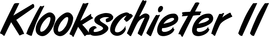 Vorschau des Bootsnamens "Klookschieter II" als Schriftzug für "Bootsbeschriftung Klassisch 38"
