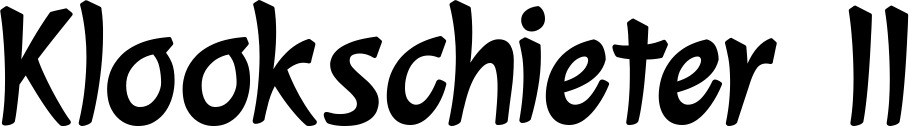 Vorschau des Bootsnamens "Klookschieter II" als Schriftzug für "Bootsbeschriftung Klassisch 72"