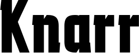 Vorschau des Bootsnamens "Knarr" als Schriftzug für "Bootsbeschriftung Fett 41"