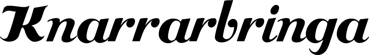 Vorschau des Bootsnamens "Knarrarbringa" als Schriftzug für "Bootsbeschriftung Klassisch 26"
