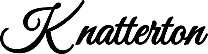 Vorschau des Bootsnamens "Knatterton" als Schriftzug für "Bootsbeschriftung Klassisch 68"