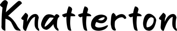 Vorschau des Bootsnamens "Knatterton" als Schriftzug für "Bootsbeschriftung Klassisch 95"