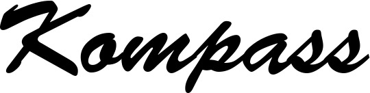 Vorschau des Bootsnamens "Kompass" als Schriftzug für "Bootsbeschriftung Klassisch 03"