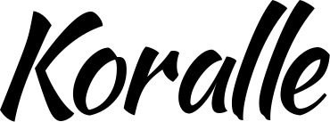 Vorschau des Bootsnamens "Koralle" als Schriftzug für "Bootsbeschriftung Klassisch 73"