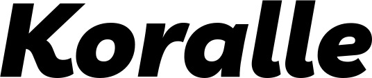 Vorschau des Bootsnamens "Koralle" als Schriftzug für "Bootsbeschriftung Kursiv 06"