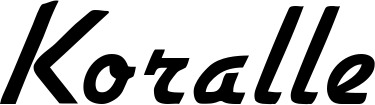 Vorschau des Bootsnamens "Koralle" als Schriftzug für "Bootsbeschriftung Klassisch 66"