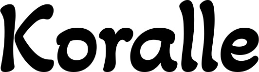 Vorschau des Bootsnamens "Koralle" als Schriftzug für "Bootsbeschriftung Klassisch 103"