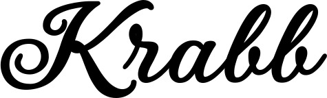 Vorschau des Bootsnamens "Krabb" als Schriftzug für "Bootsbeschriftung Klassisch 69"