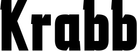 Vorschau des Bootsnamens "Krabb" als Schriftzug für "Bootsbeschriftung Fett 41"