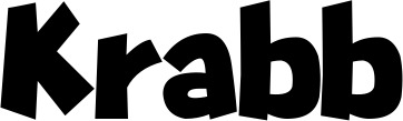 Vorschau des Bootsnamens "Krabb" als Schriftzug für "Bootsbeschriftung Neu 48"