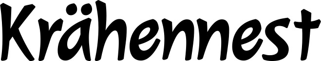 Vorschau des Bootsnamens "Krähennest" als Schriftzug für "Bootsbeschriftung Klassisch 72"