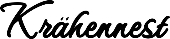 Vorschau des Bootsnamens "Krähennest" als Schriftzug für "Bootsbeschriftung Klassisch 111"