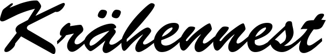 Vorschau des Bootsnamens "Krähennest" als Schriftzug für "Bootsbeschriftung Klassisch 03"