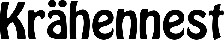 Vorschau des Bootsnamens "Krähennest" als Schriftzug für "Bootsbeschriftung Fett 01"