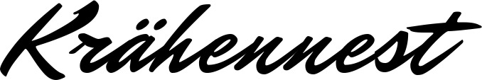 Vorschau des Bootsnamens "Krähennest" als Schriftzug für "Bootsbeschriftung Klassisch 82"