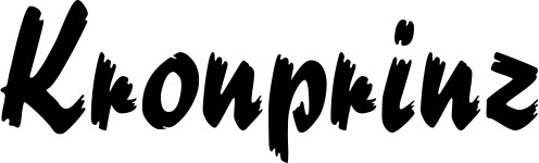 Vorschau des Bootsnamens "Kronprinz" als Schriftzug für "Style Neu 10"