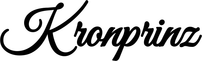 Vorschau des Bootsnamens "Kronprinz" als Schriftzug für "Bootsbeschriftung Klassisch 68"