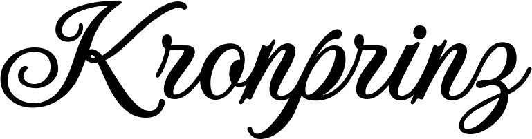 Vorschau des Bootsnamens "Kronprinz" als Schriftzug für "Bootsbeschriftung Klassisch 70"