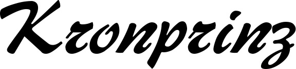 Vorschau des Bootsnamens "Kronprinz" als Schriftzug für "Bootsbeschriftung Klassisch 12"