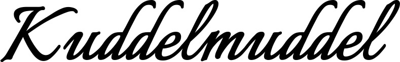 Vorschau des Bootsnamens "Kuddelmuddel" als Schriftzug für "Bootsbeschriftung Klassisch 58"