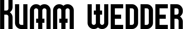 Vorschau des Bootsnamens "Kumm wedder" als Schriftzug für "Bootsbeschriftung Neu 43"